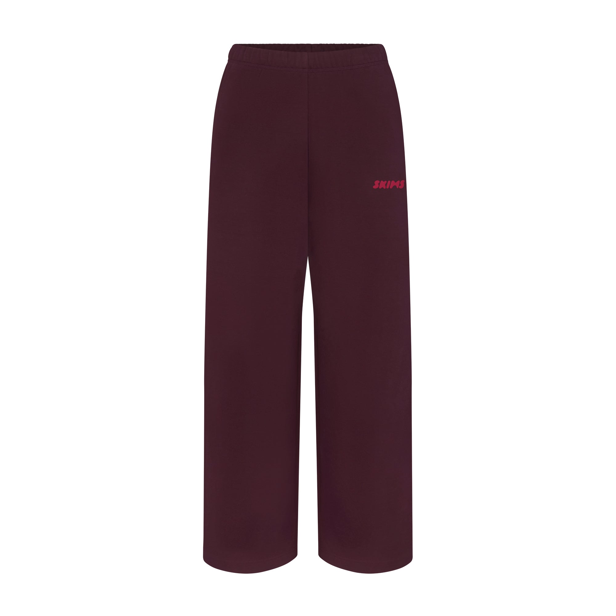 cotton fleece straight leg pant with embossed logo cotton fleece straight leg pant with embossed logo