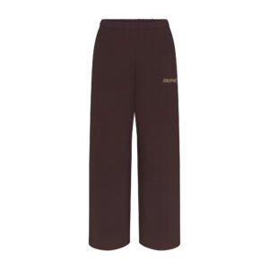 cotton fleece straight leg pant with embossed logo
