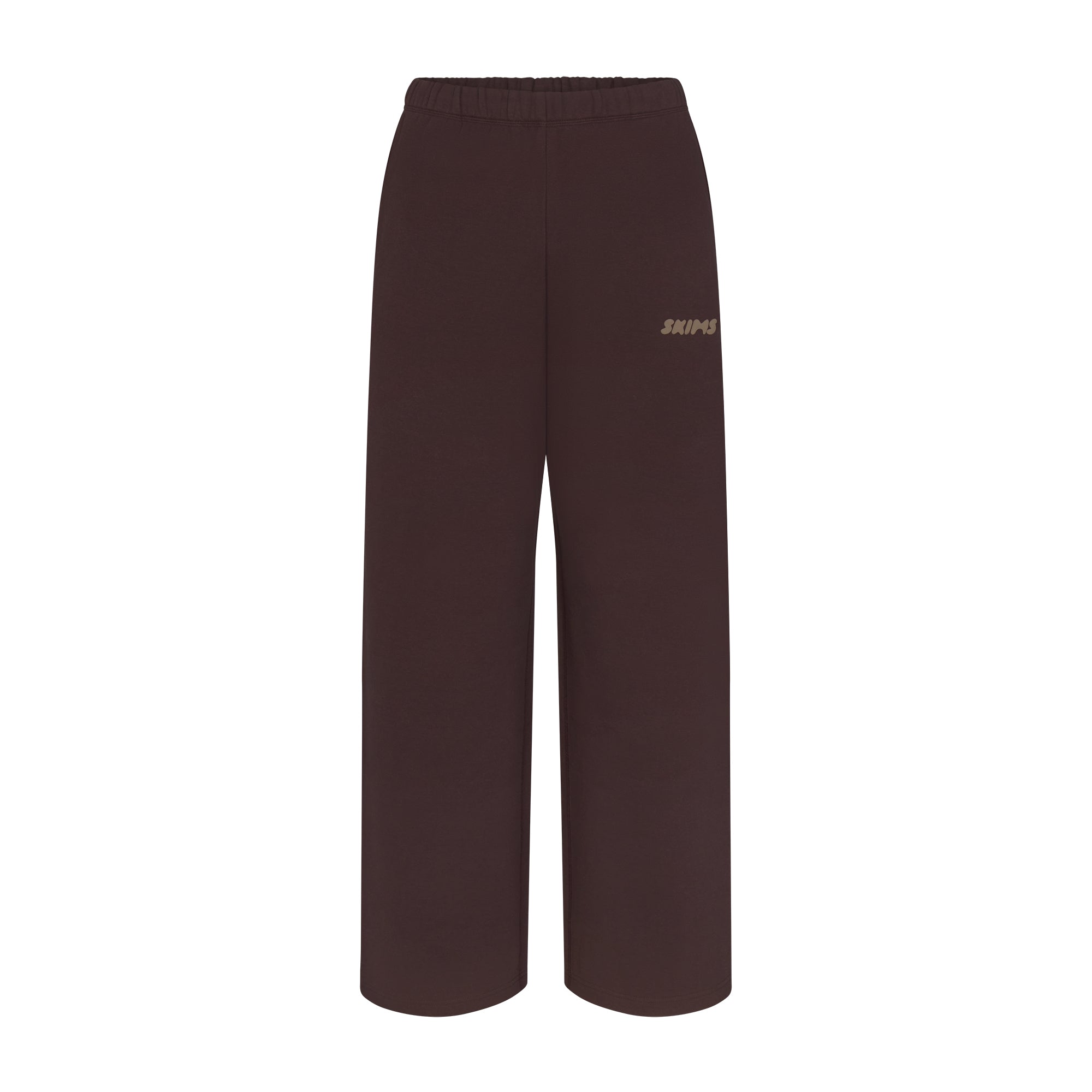 cotton fleece straight leg pant with embossed logo cotton fleece straight leg pant with embossed logo