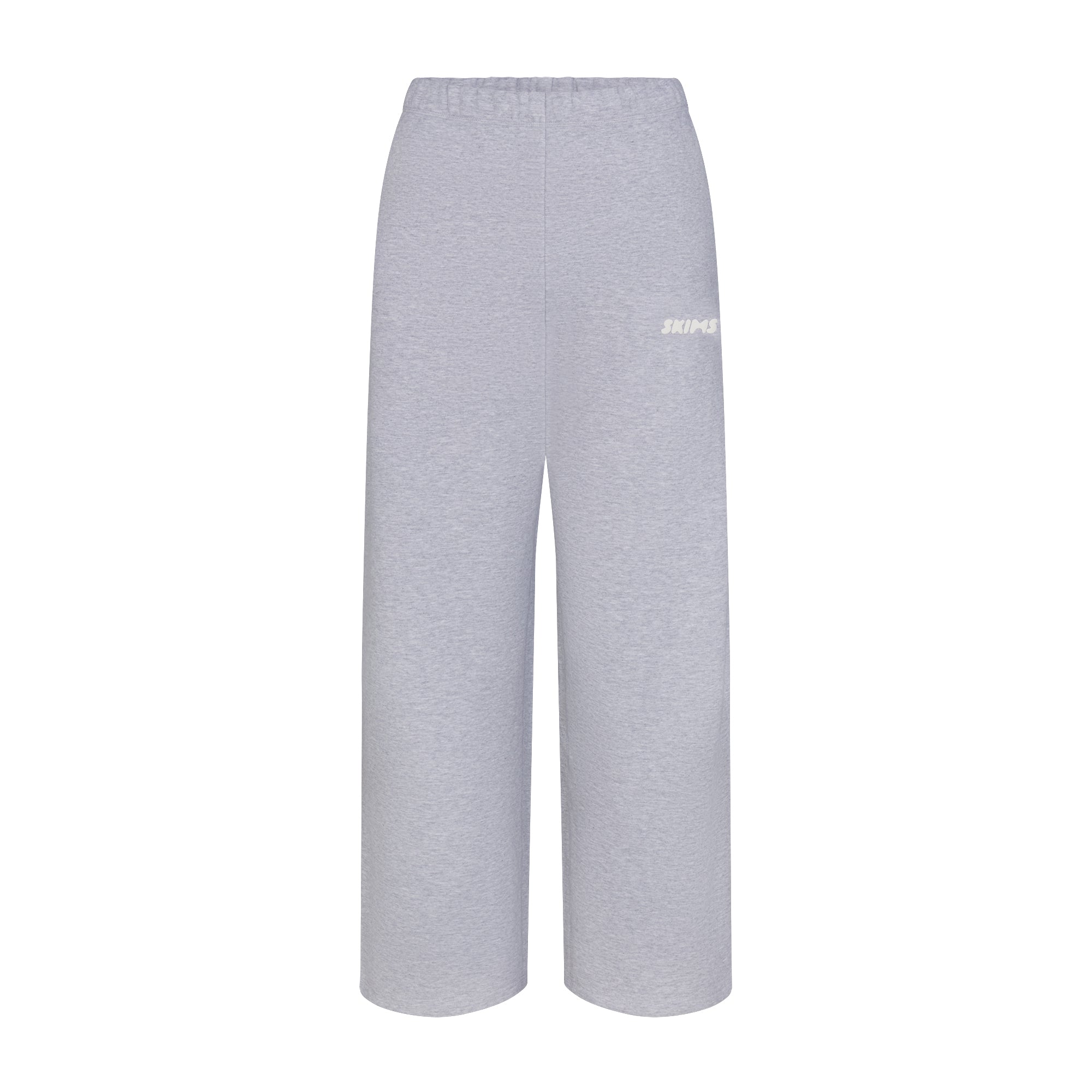cotton fleece straight leg pant with embossed logo cotton fleece straight leg pant with embossed logo