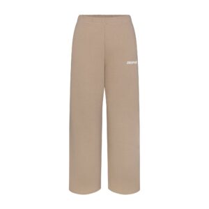 cotton fleece straight leg pant with embossed logo
