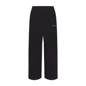 cotton fleece straight leg pant with embossed logo