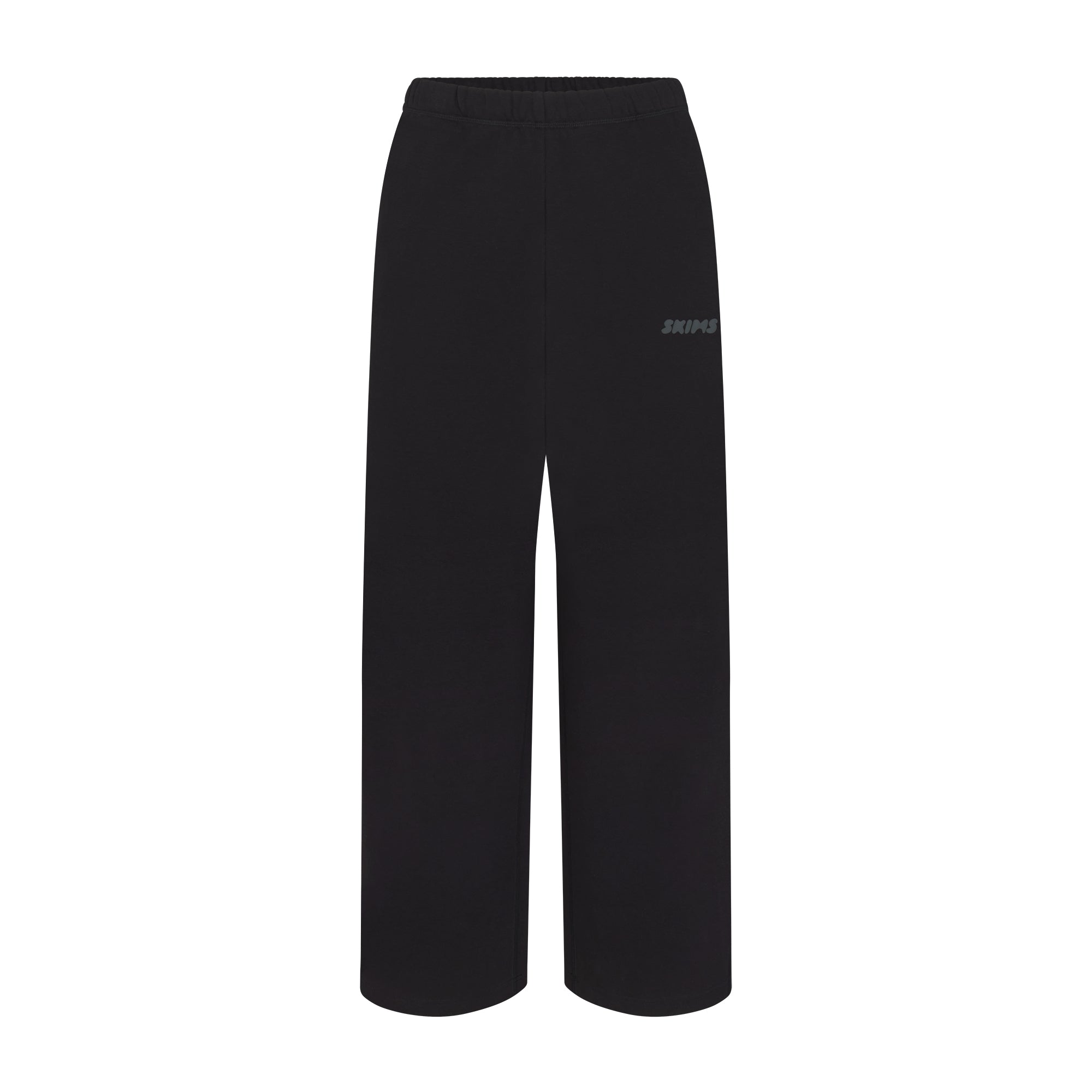 cotton fleece straight leg pant with embossed logo cotton fleece straight leg pant with embossed logo