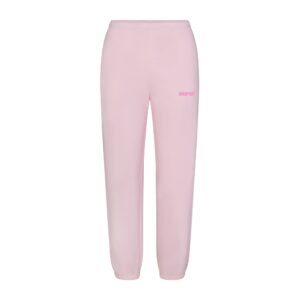 Home cotton fleece jogger with embossed logo