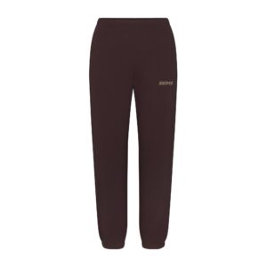 cotton fleece jogger with embossed logo