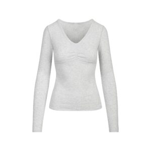 Home cotton jersey shirred bust long sleeve