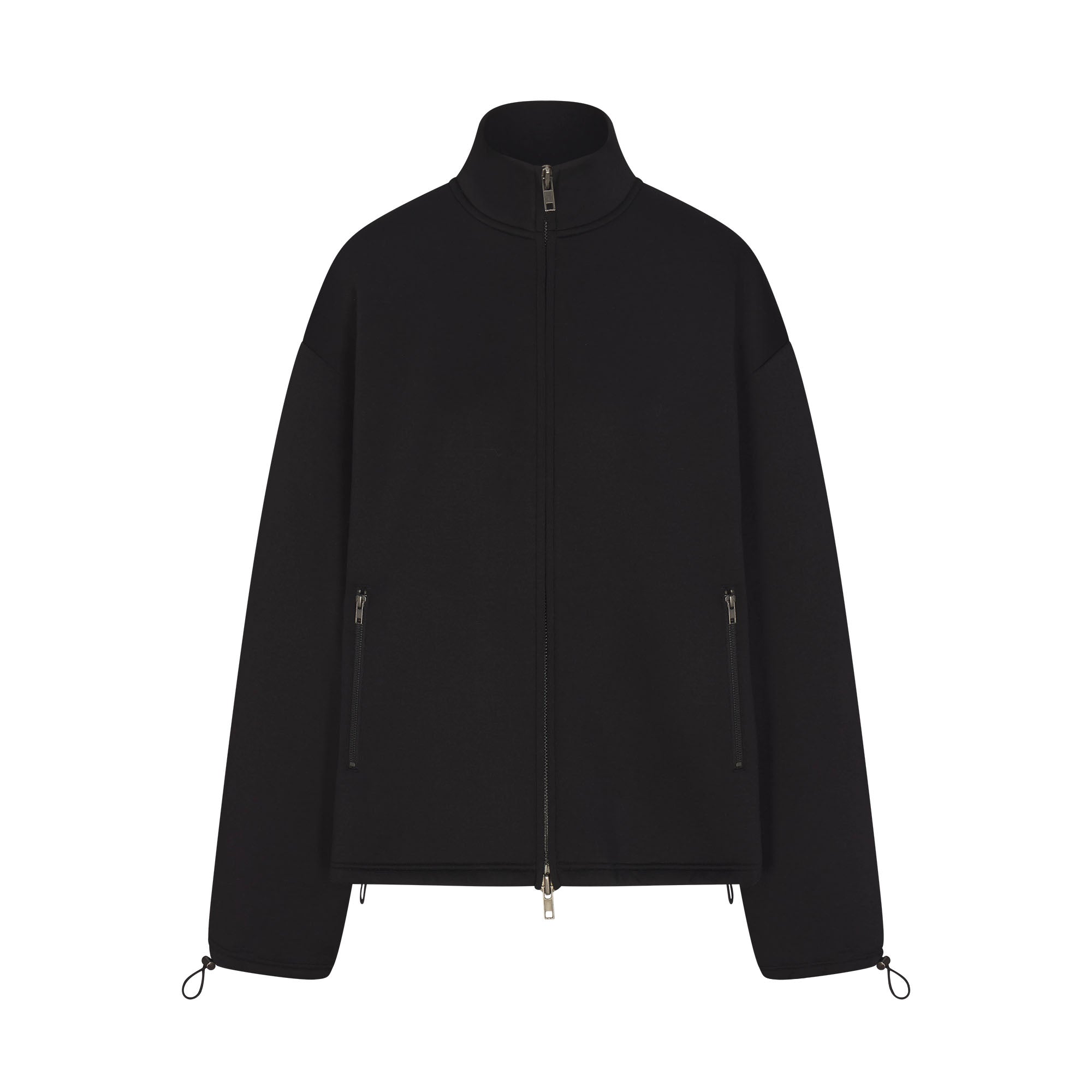 neoprene outerwear oversized mock neck jacket neoprene outerwear oversized mock neck jacket