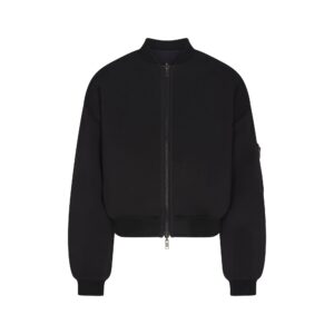 Home neoprene outerwear reversible bomber jacket