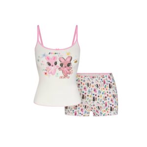 Home logo pointelle cami and short set