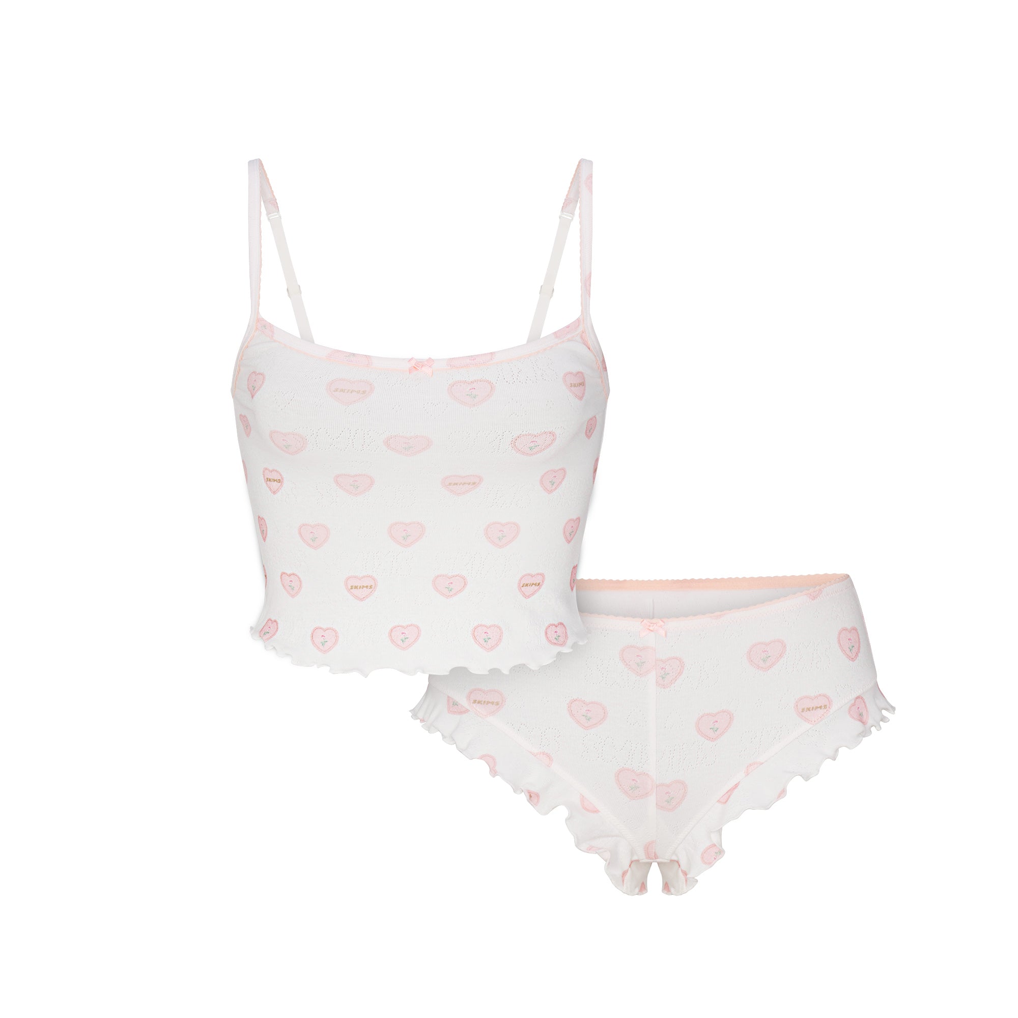 logo pointelle cami sleep set logo pointelle cami sleep set