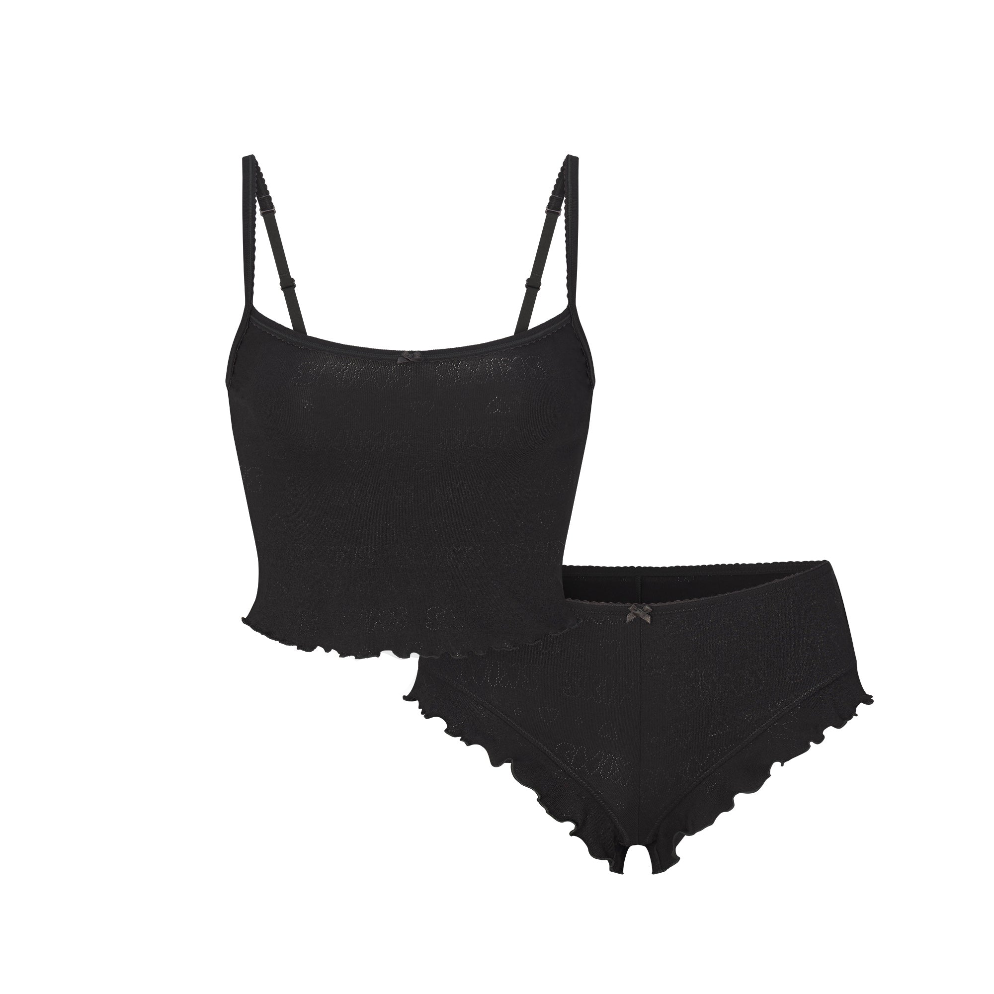 logo pointelle cami sleep set logo pointelle cami sleep set