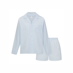 Home cotton poplin sleep long sleeve and boxer set