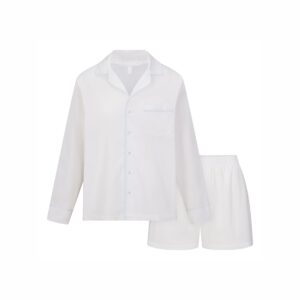 Home cotton poplin sleep long sleeve and boxer set