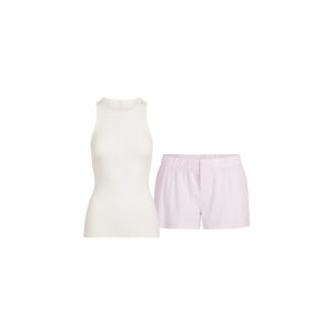 Home cotton poplin boxer sleep set