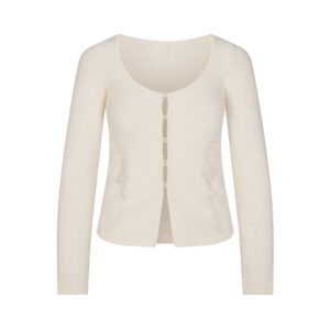 Home lace knit long sleeve cardigan