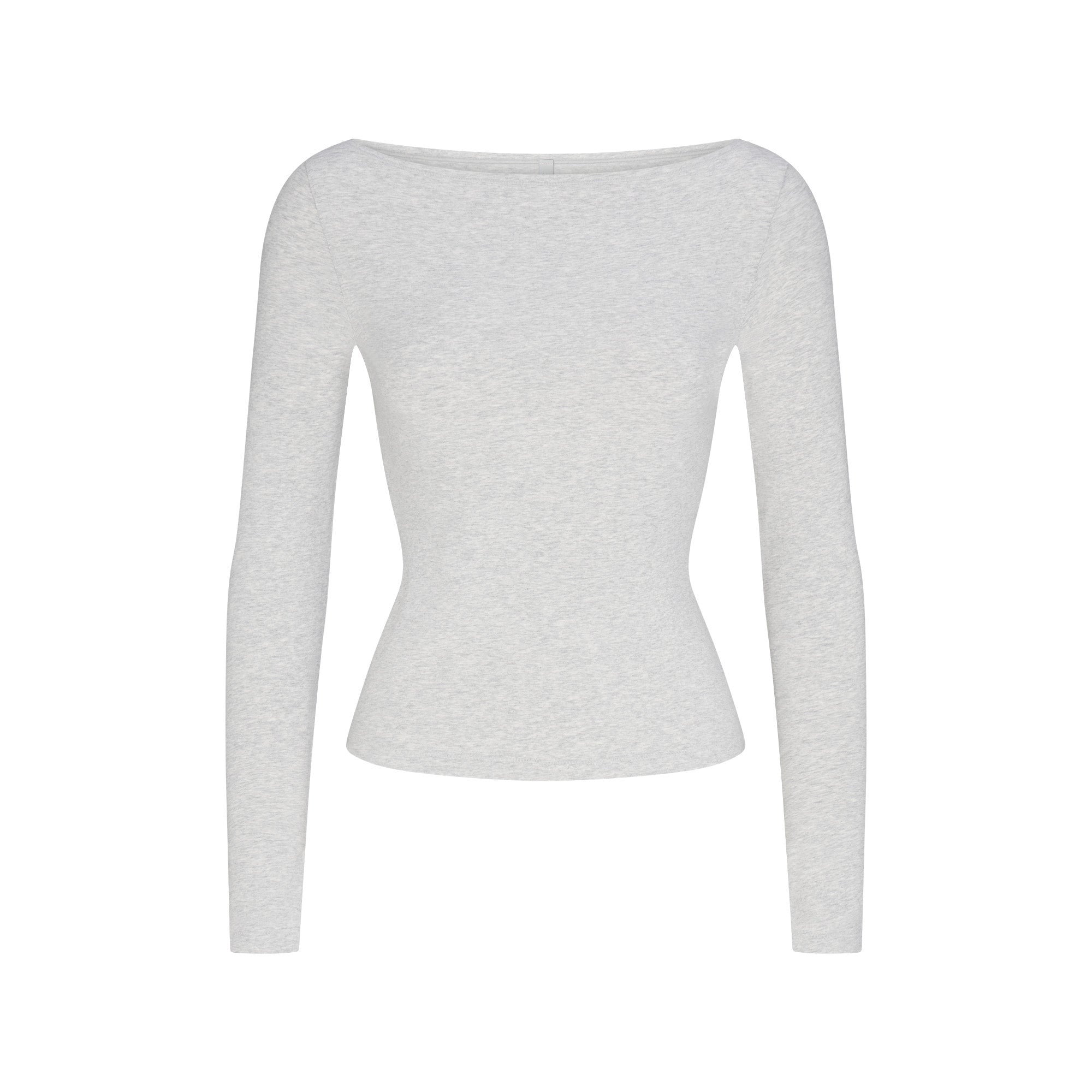 cotton jersey long sleeve boatneck top cotton jersey long sleeve boatneck top