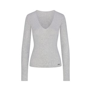 Home essential knit long sleeve v neck