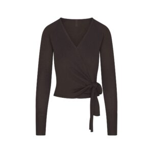 Home essential knit wrap sweater