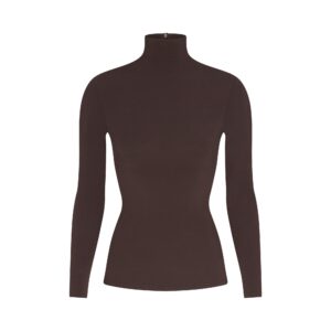 Home cotton jersey turtleneck long sleeve