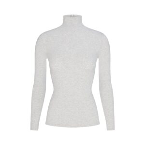Home cotton jersey turtleneck long sleeve