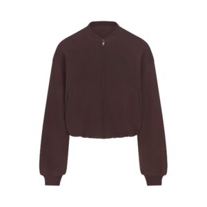 cotton fleece bomber jacket