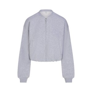 cotton fleece bomber jacket