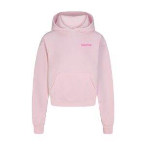cotton fleece hoodie with embossed logo