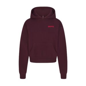 cotton fleece hoodie with embossed logo