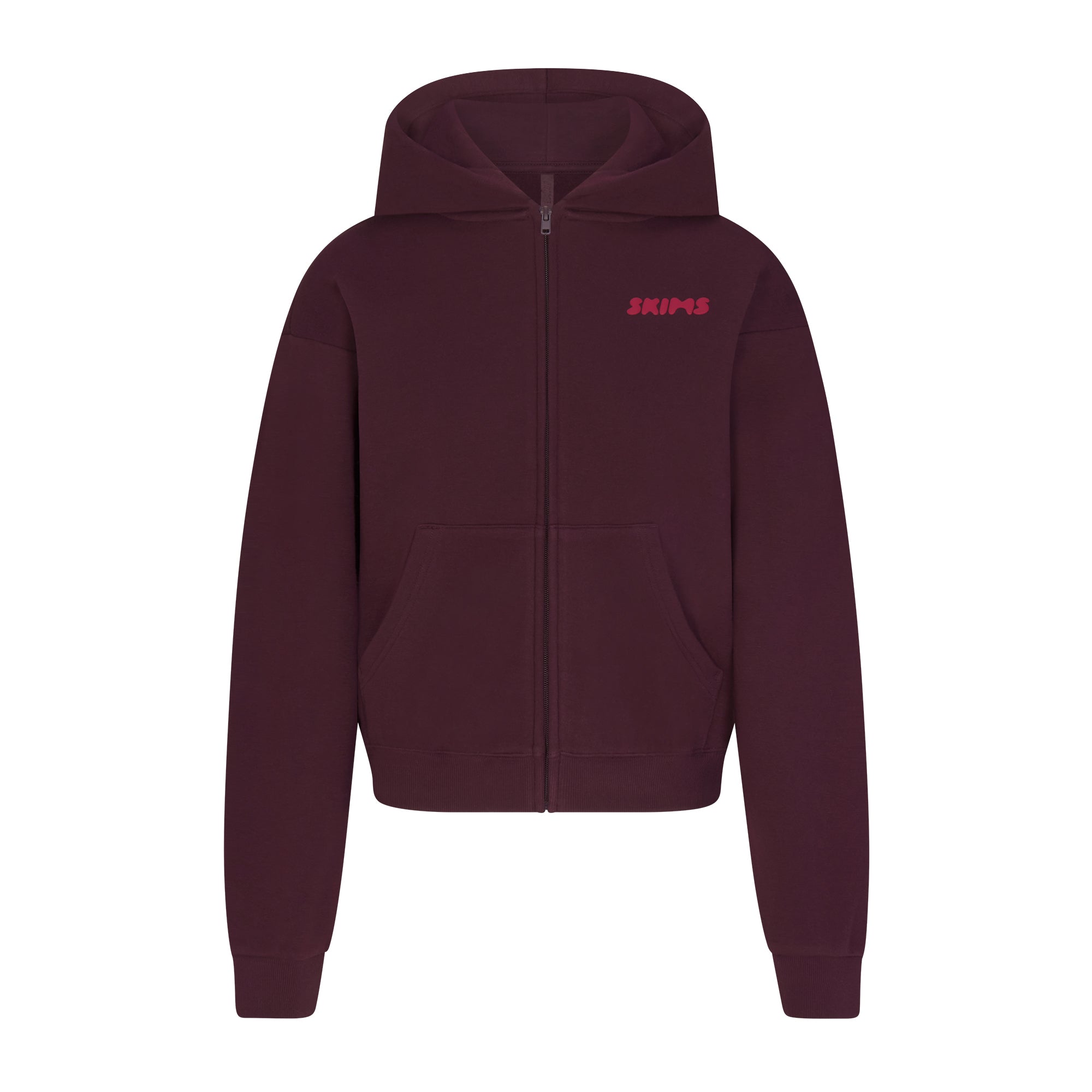 cotton fleece zip up hoodie with embossed logo cotton fleece zip up hoodie with embossed logo