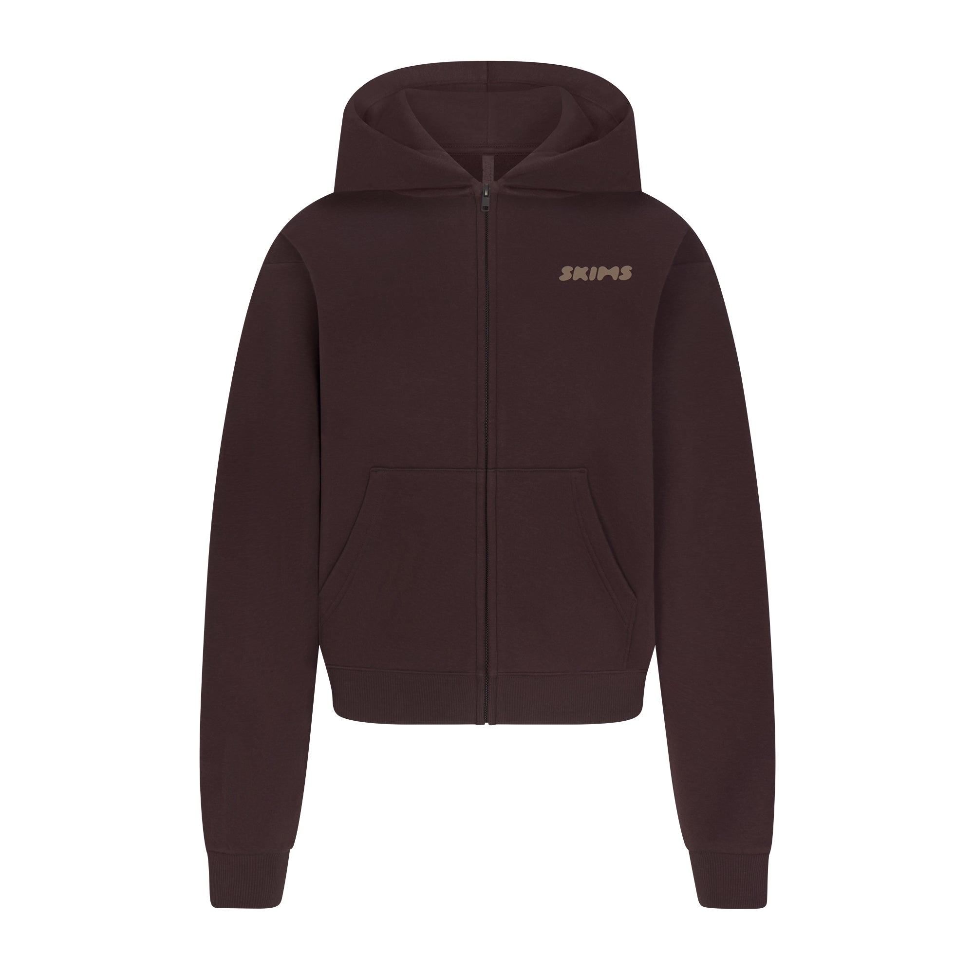 cotton fleece zip up hoodie with embossed logo cotton fleece zip up hoodie with embossed logo