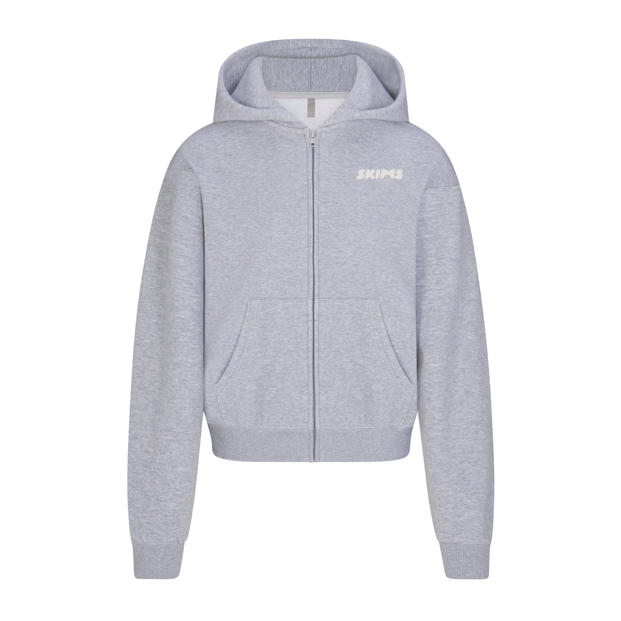 cotton fleece zip up hoodie with embossed logo cotton fleece zip up hoodie with embossed logo