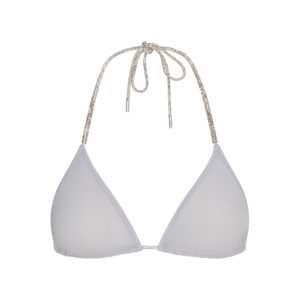 Home rhinestone knit triangle bralette