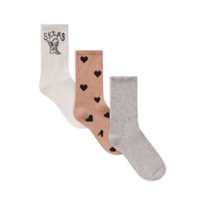 Home ribbed crew sock 3 pack
