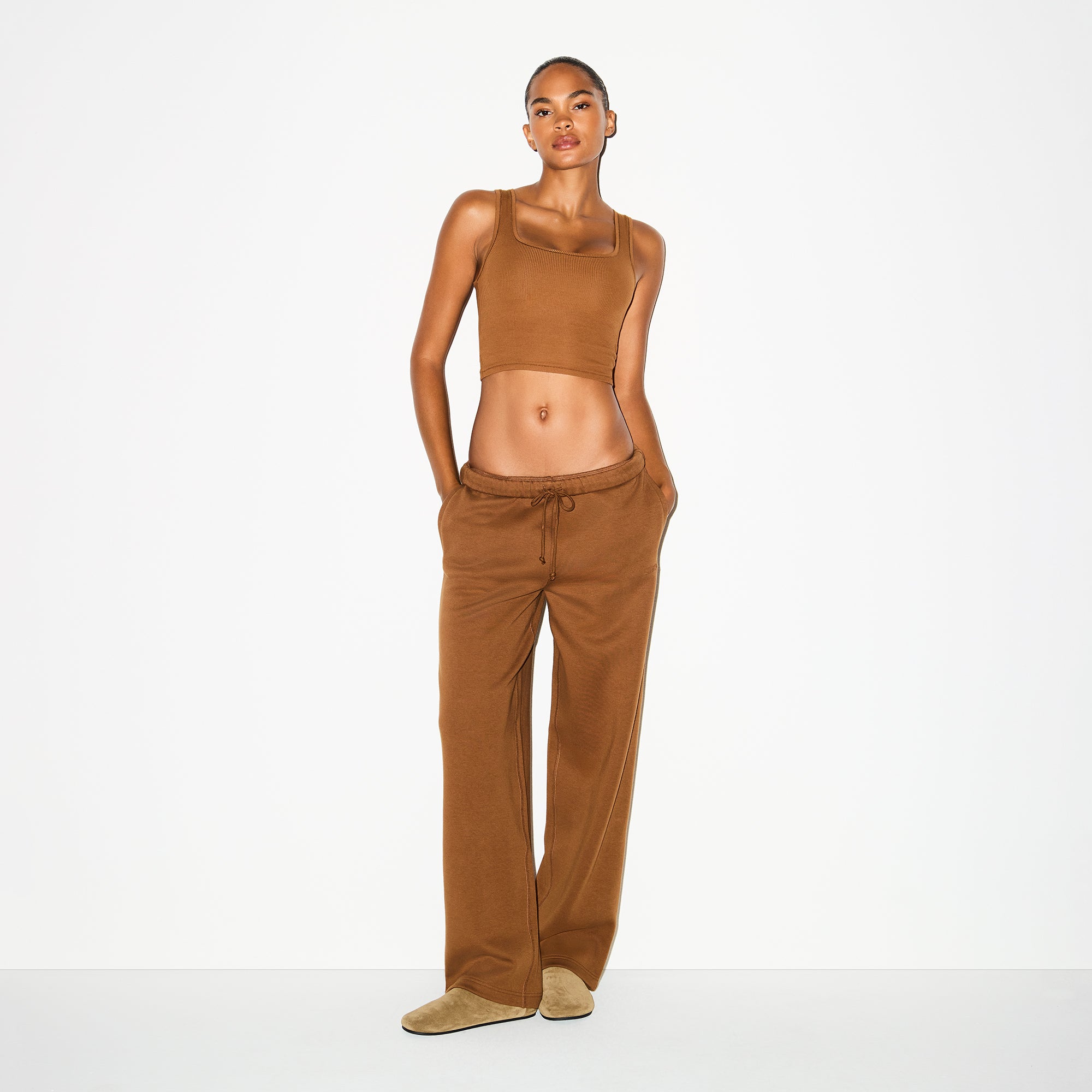 cotton fleece straight leg pant cotton fleece straight leg pant