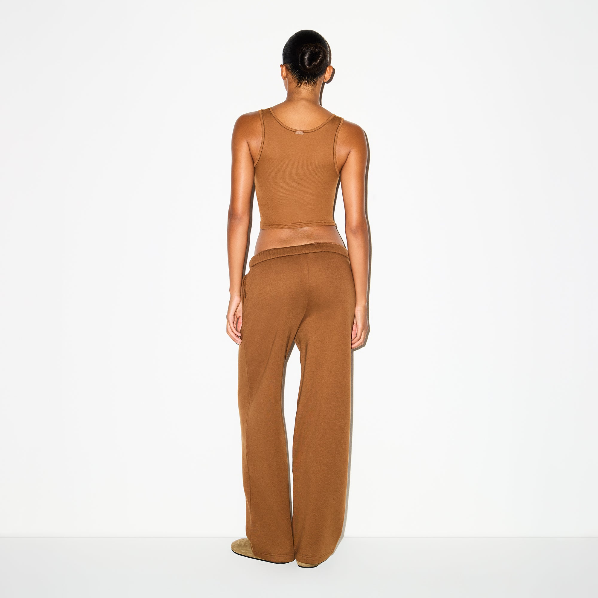 cotton fleece straight leg pant cotton fleece straight leg pant