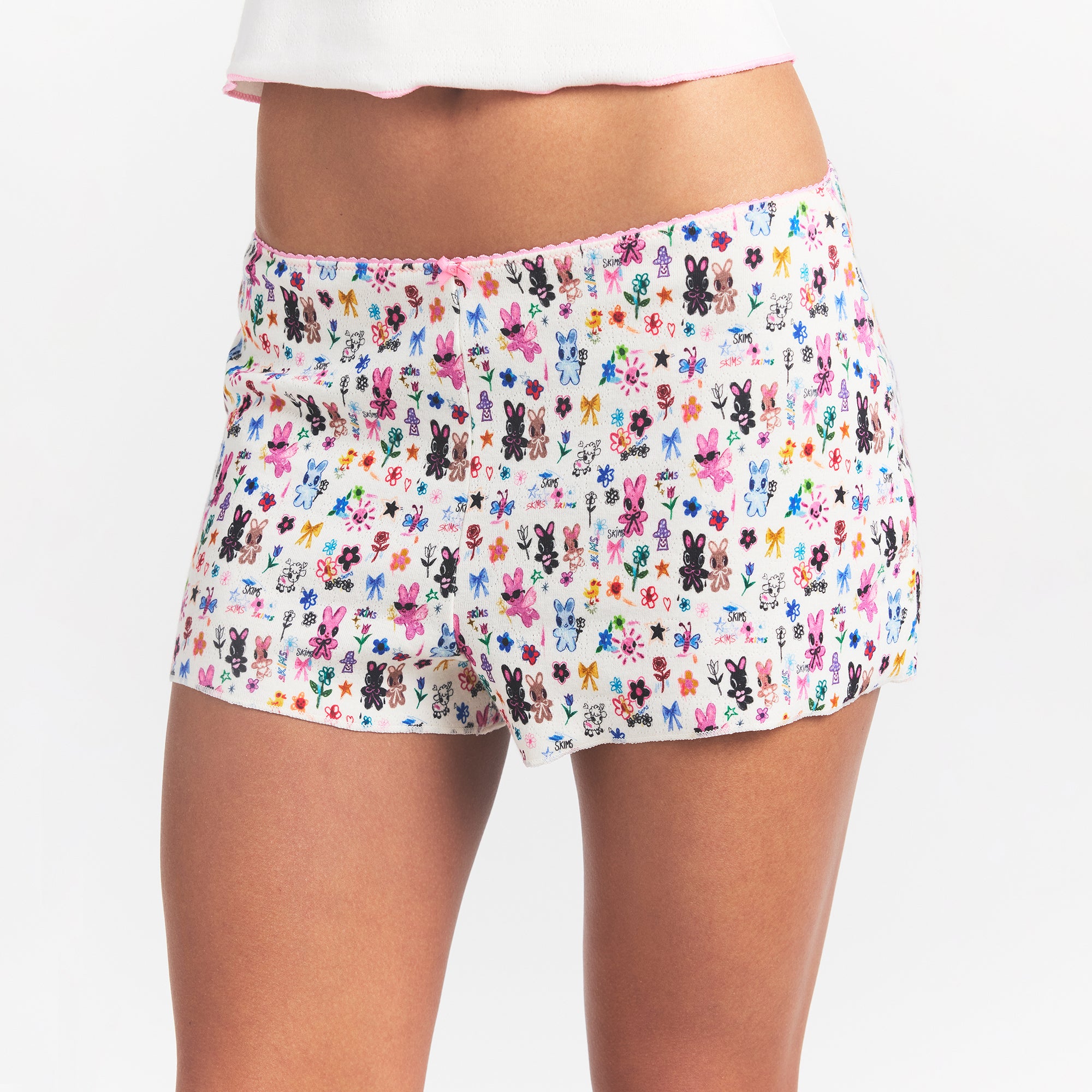 logo pointelle cami and short set logo pointelle cami and short set