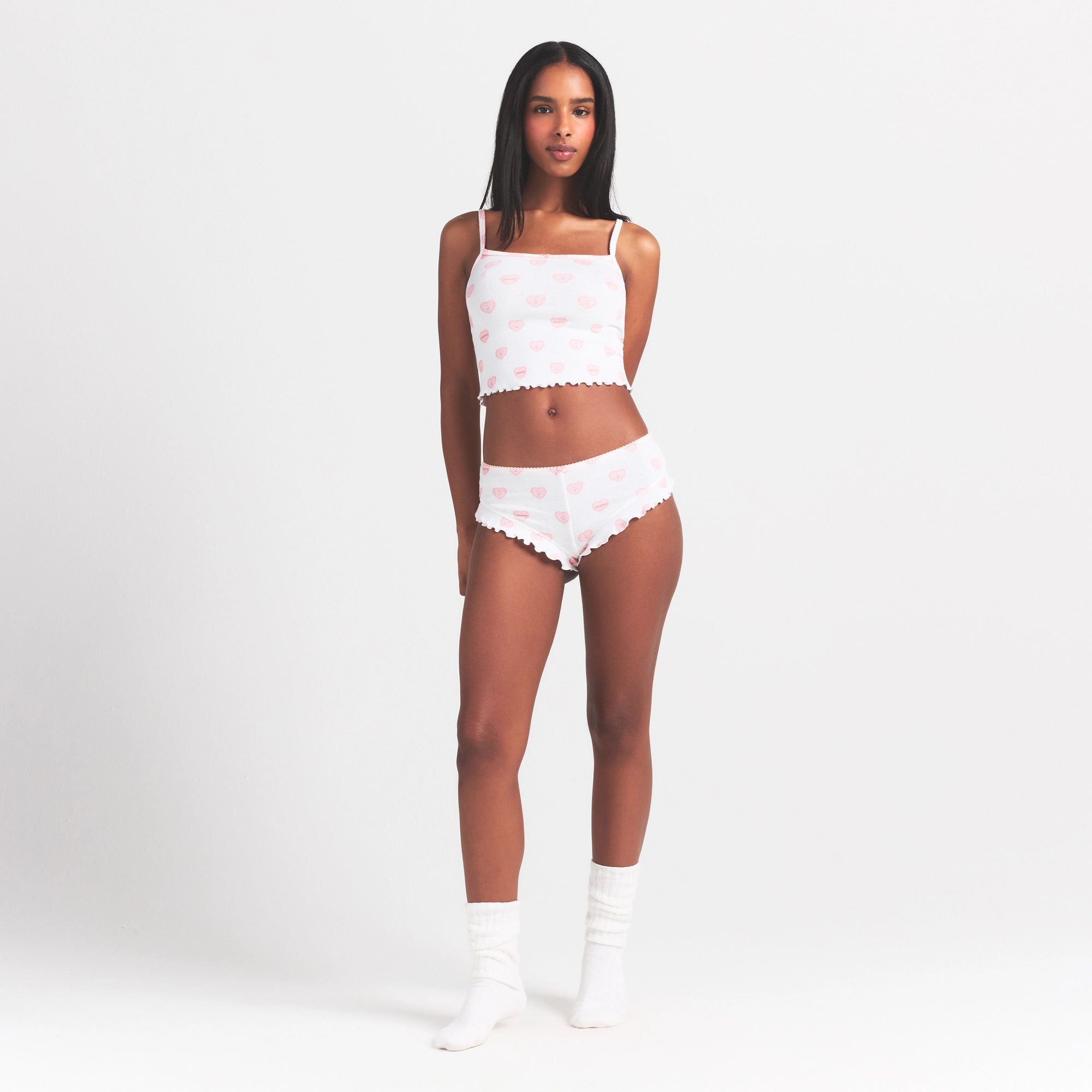 logo pointelle cami sleep set logo pointelle cami sleep set