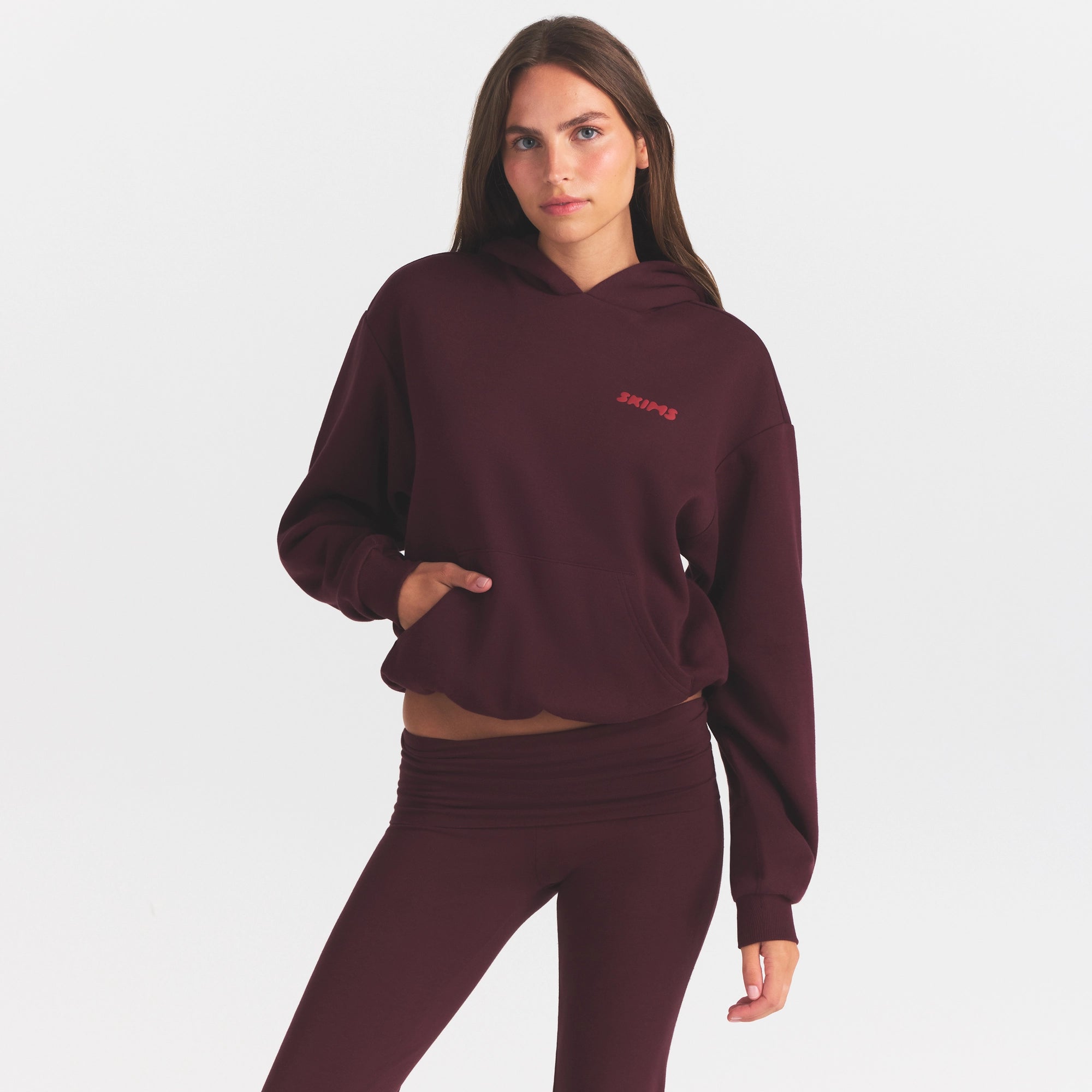 cotton fleece hoodie with embossed logo cotton fleece hoodie with embossed logo