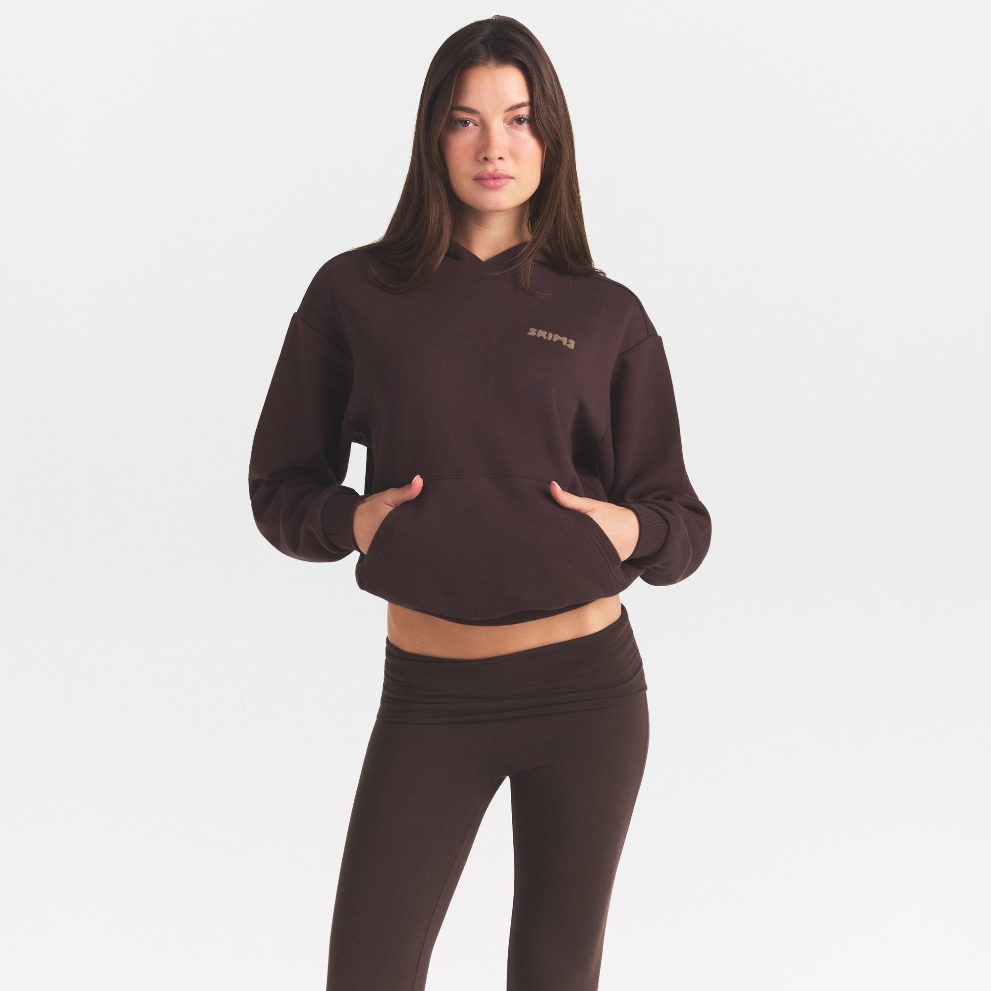 cotton fleece hoodie with embossed logo cotton fleece hoodie with embossed logo