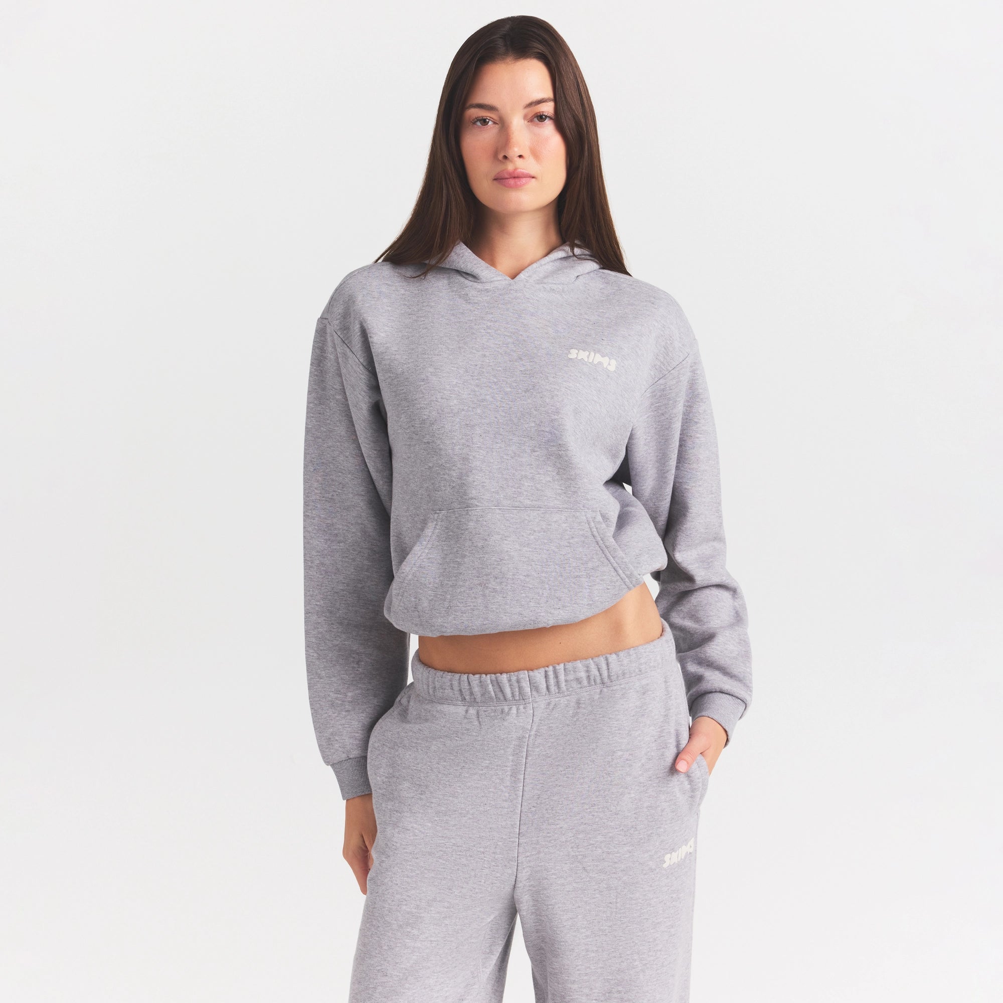 cotton fleece hoodie with embossed logo cotton fleece hoodie with embossed logo