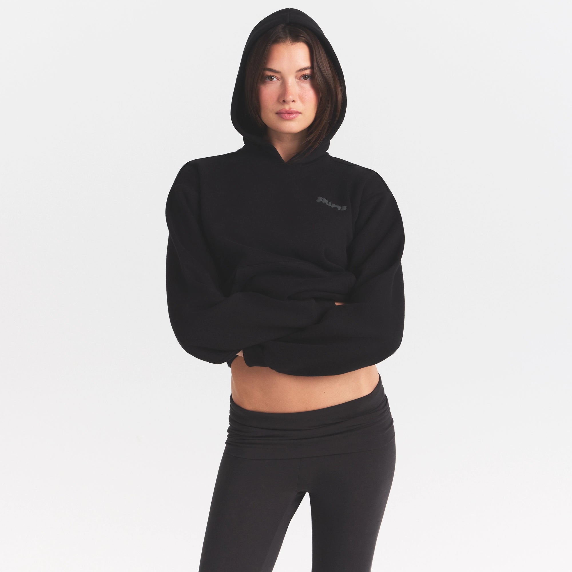 cotton fleece hoodie with embossed logo cotton fleece hoodie with embossed logo