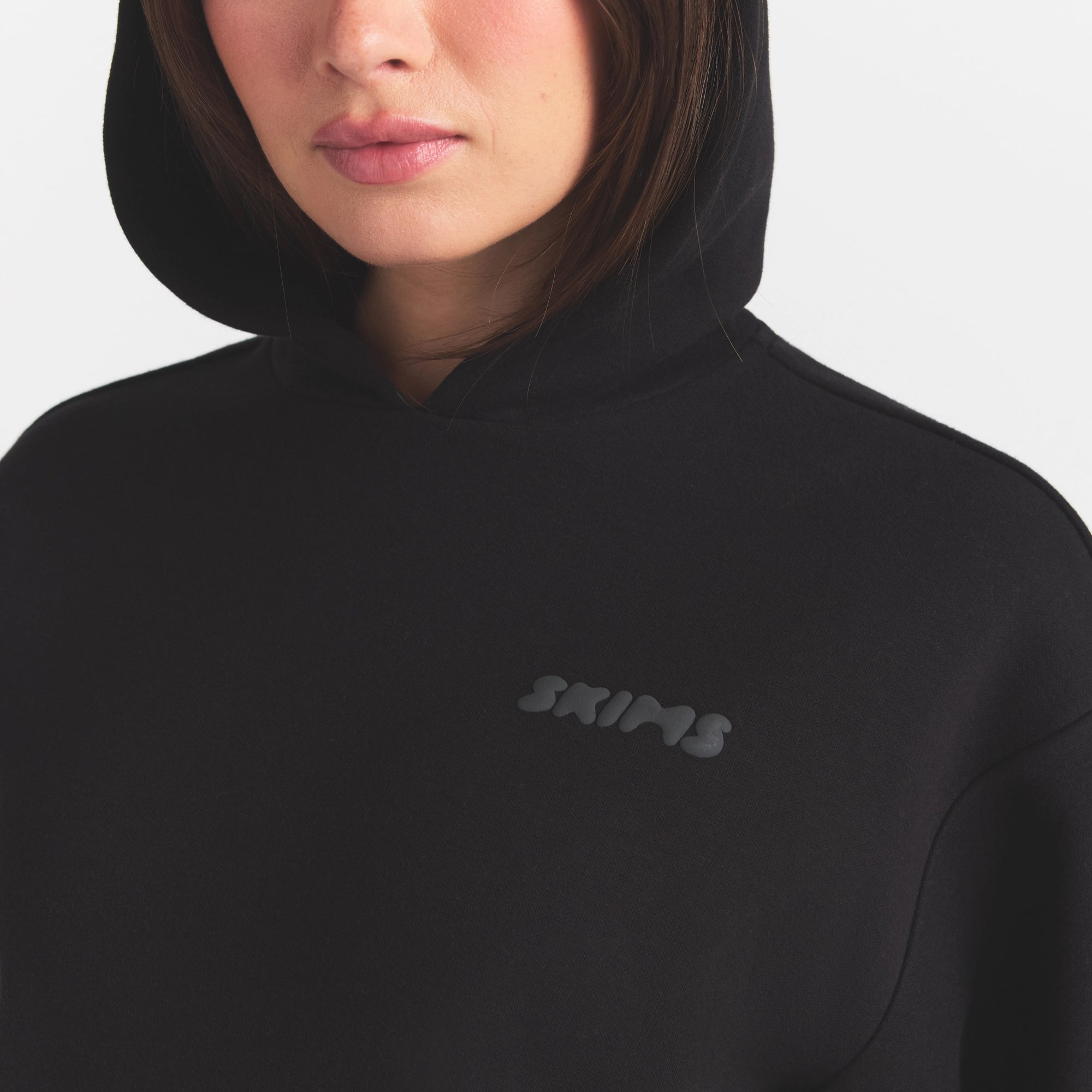 cotton fleece hoodie with embossed logo cotton fleece hoodie with embossed logo