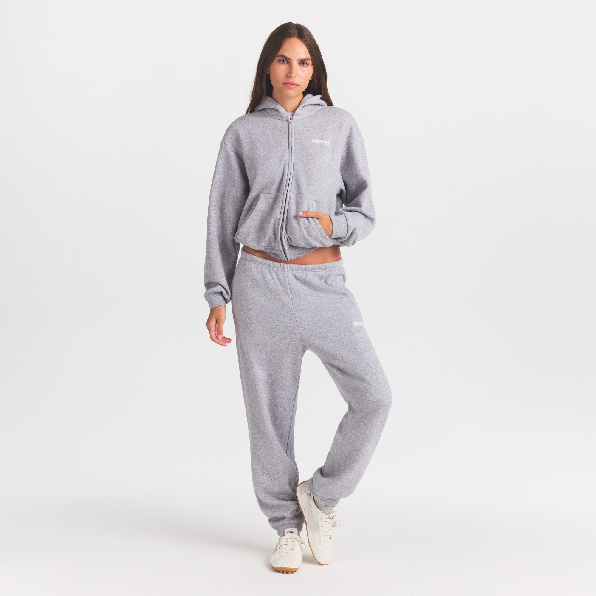 cotton fleece zip up hoodie with embossed logo cotton fleece zip up hoodie with embossed logo