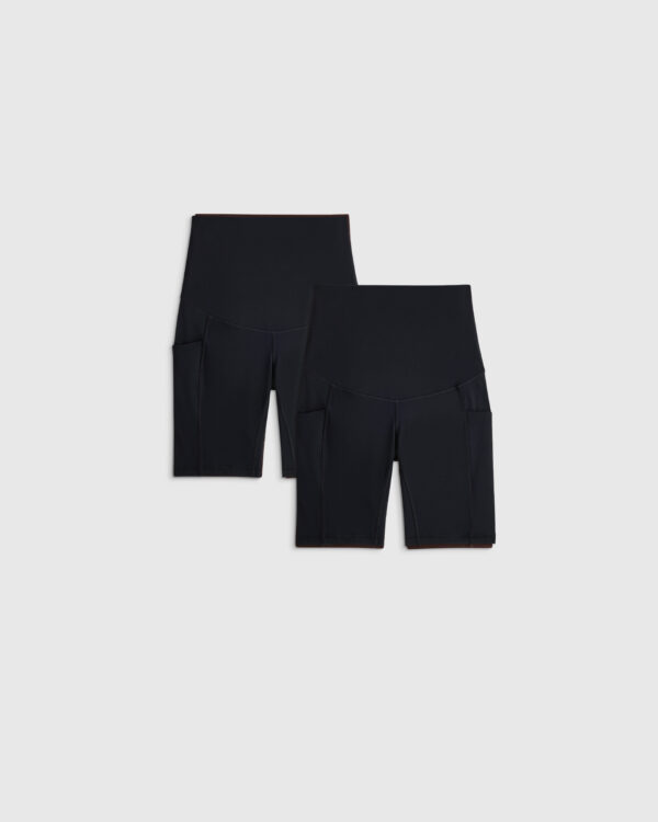 ultra form maternity pocket bike short 9" (2 pack)