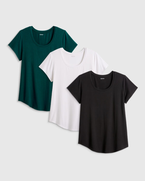 bamboo nursing scoop neck tee 3 pack