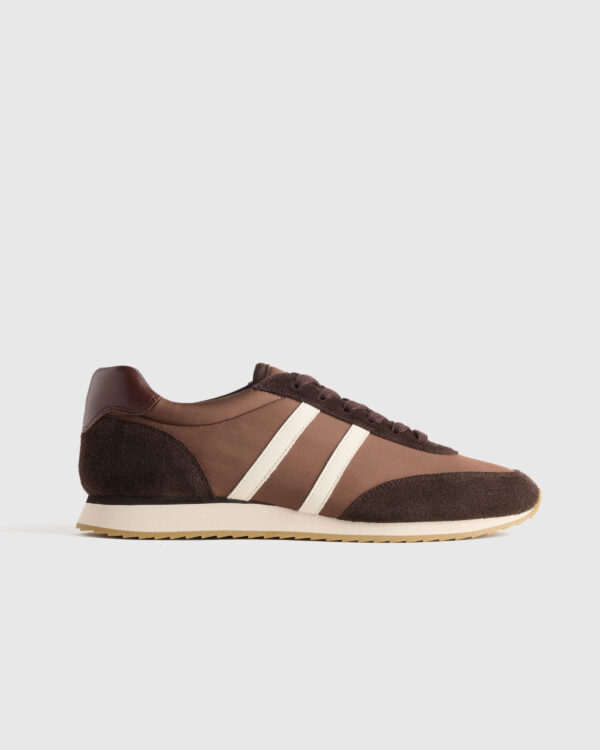 italian suede and re nylon retro runner