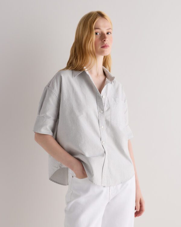 organic cotton oxford short sleeve shirt
