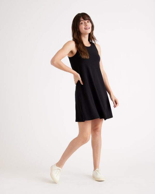 tencel jersey mini swing dress