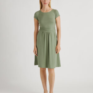 Home tencel jersey ruched waist dress