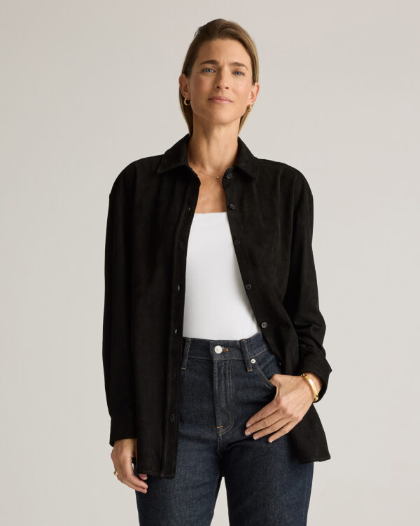 100% suede overshirt